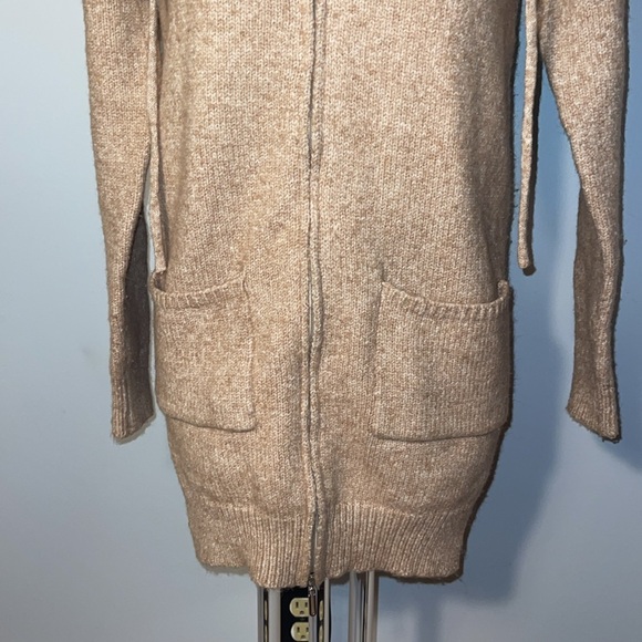 Pol ladies long zipper hooded cardigan. Small. - Picture 3 of 15